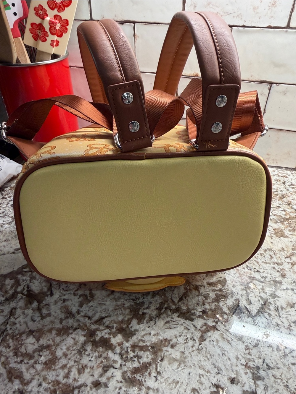 Loungefly Disney Yellow Pretzel Mickey Mini Backpack - Picture 5 of 5